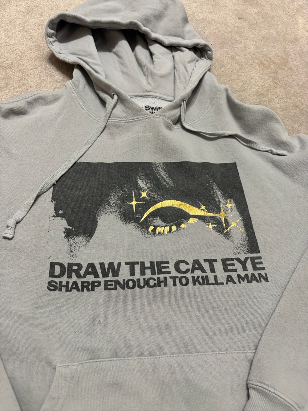 Taylor Swift Midnights Graphic Hoodie in Light Gray